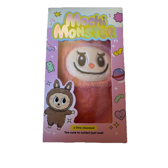 Mochi Monster Mochi Monster Keychains, Set of 3 Plush Collectible Pink/Brown New - Picture 5 of 7